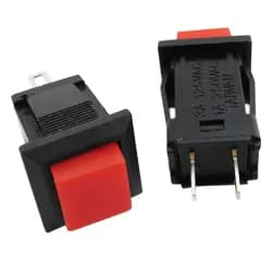 Кнопка квадратная с фиксацией DS-429 красная