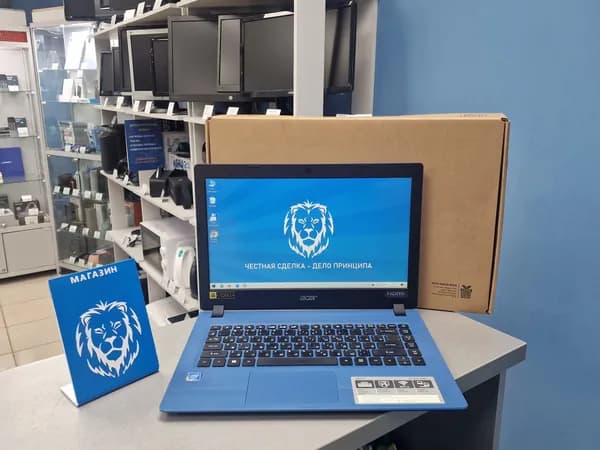 Acer Aspire 1 A114-32-C4F6 Ноутбук 14", Intel Celeron N4000, RAM 4 ГБ, eMMC 64 ГБ, Intel UHD Graphics 600, Windows Home, синий, Русская раскладка