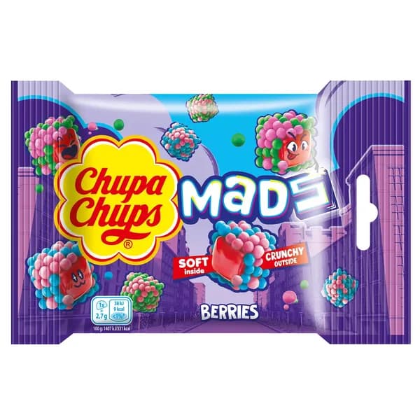 Chupa Chups, Жевательный мармелад Сумасшедшие ягоды, 45г, Mads Berries