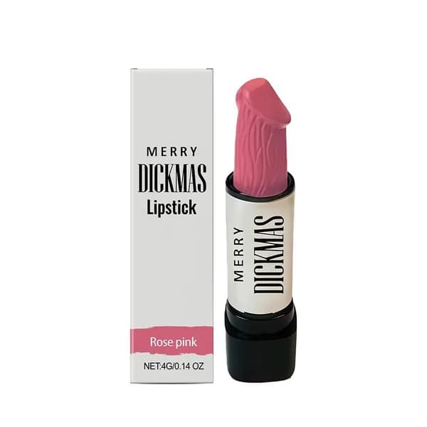 Губная помада нестандартной формы, матовая, rose pink, с текстурированной поверхностью стержня