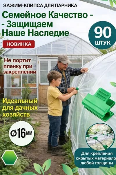 Клипсы для парника 40 мм abs пластик 90 шт