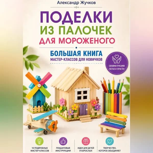 Поделки из палочек для мороженого. Большая книга мастер-классов для новичков | Жучков Александр | Электронная аудиокнига