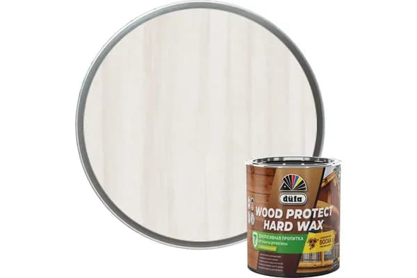WOOD PROTECT HARD WAX, белоснежный 0,75л "Dufa" Пропитка