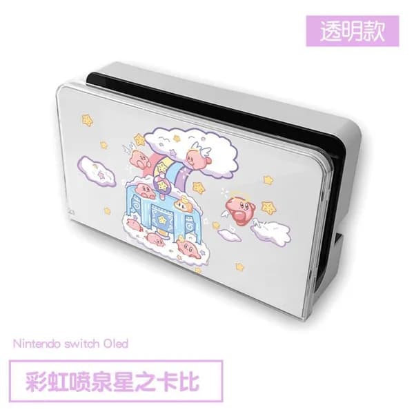 Прозрачный жесткий чехол для OLED, сумка хранения Kirby, прозрачная подставка Switch