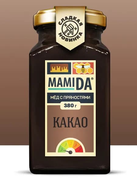Мед гречишный с какао МамиДА, 380г