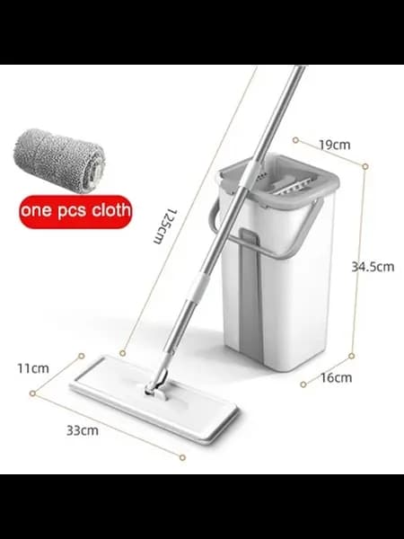 Швабра с ведром и микрофиброй Bucket-mop-1cloth