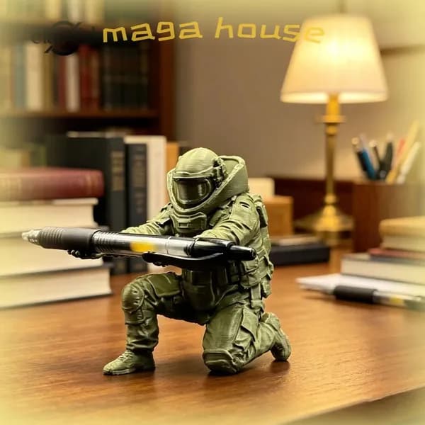 Подставка для канцелярии в виде солдата, созданная методом премиум3Dпечати