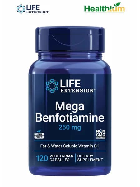 Mega Benfotiamine 250мг 120 капсул Мега-бенфотиамин 250 мг, тиамин, витамин В1, B1