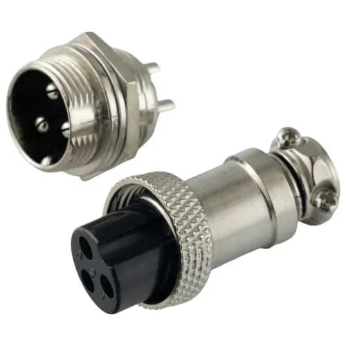 Авиационный разъем GX16 3Pin (штекер+гнездо)