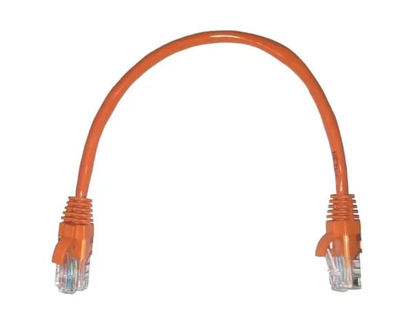 Патч-корд UTP4 cat 5e, ВС, LSZH, оранжевый, литой коннектор, NETKO Optima, 0.25м