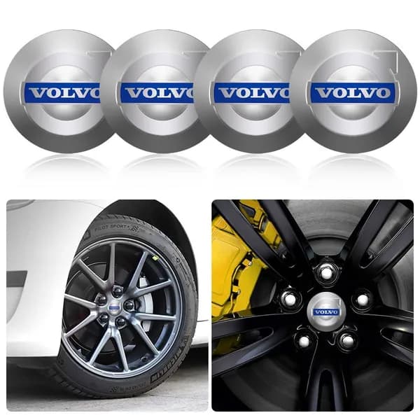 4 штуки Вольво (Volvo) автомобильных колпачков для ступиц диаметром 56 мм