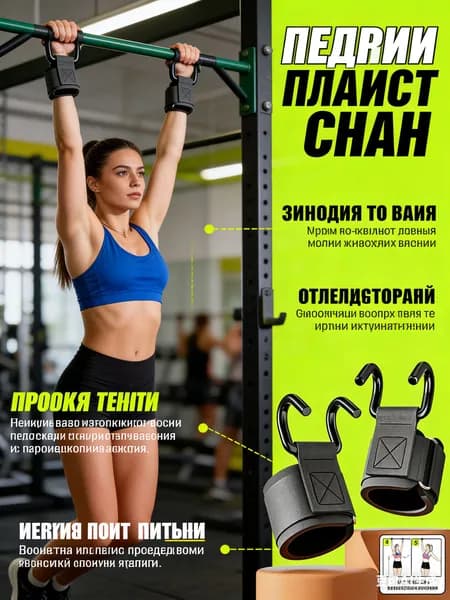 Крюки для турника, максимальный вес пользователя: 150 кг
