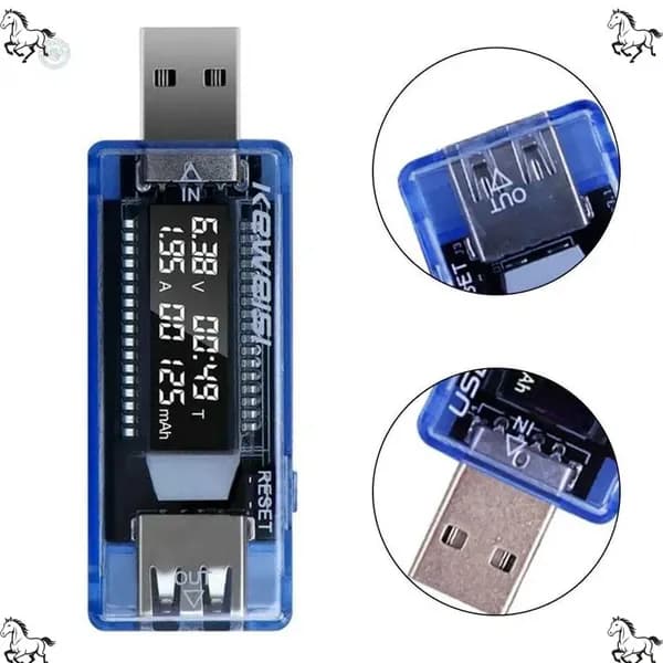 USB тестер напряжения и тока, измеритель питания для блока питания, компактный USB-индикатор, портативный контроллер электропараметров, прозрачный корпус