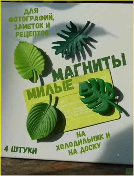 Магниты на холодильник, 4 шт.