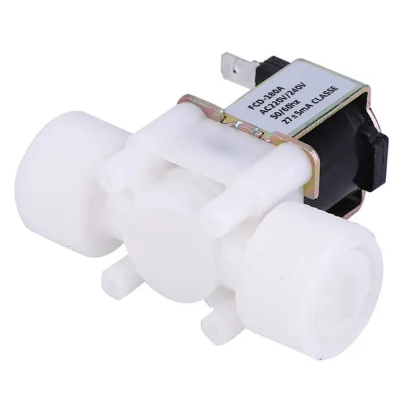 Электромагнитный клапан G3/4" 220-240V для воды, нормально закрытый, пластиковый для систем водоснабжения