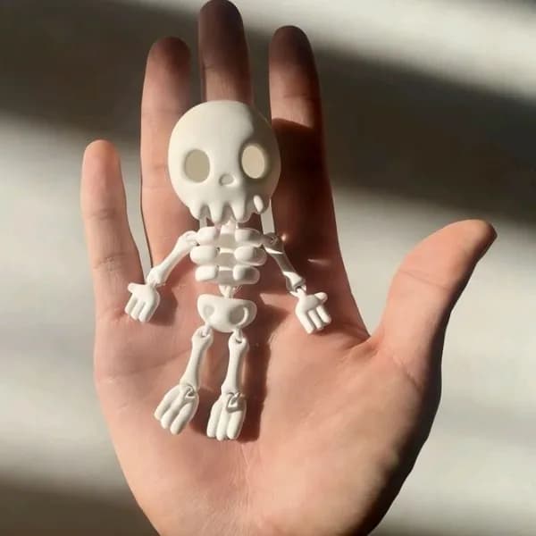 Сборная фигурка скелета с подвижными суставами, 3D-печать, белая, для детей и взрослых