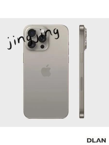 Муляж iPhone 15 Pro Natural Titanium / Макет-копия смартфона Айфон 15 Про натуральный титан / Образец для витрины iPhone 15 Pro натуральный титан