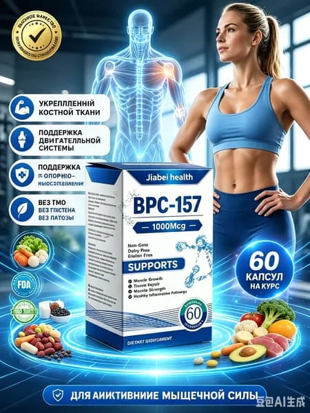 Пептид для заживления ран,желудка,суставов и связок BPC-157 60 caps/ БПС-157 60 капс