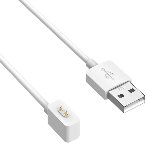 Зарядное USB устройство 60см для Xiaomi Smart Band 8 / Redmi Band 2, белое