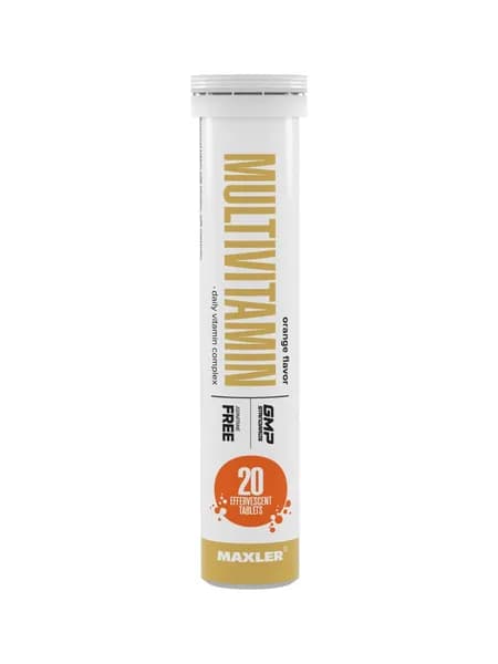 Мультивитамины Maxler Multivitamin шипучие таблетки 1 туба по 20 шт. Апельсин