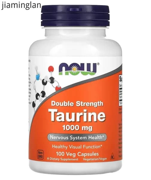 Taurine, NOW, аминокислота для энергии и бодрости, 1000 мг, 100 капсул