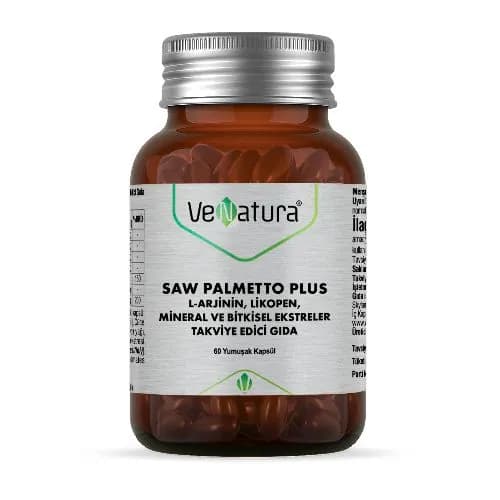 VeNatura Saw Palmetto Plus L-аргинин ликопин минерал 60 капсул