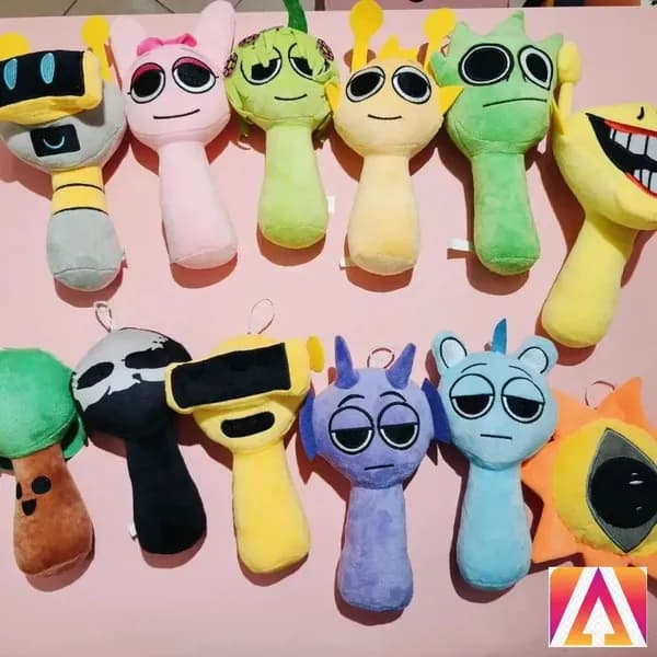 20cm Мягкая игрушка Incredibox sprunki спрунки Желтый рот yellow mouth-