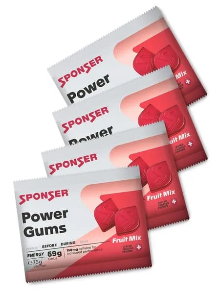 Sponser ПАУЭР ГАМС (4х75г), вкус фруктовый / Энергетические пастилки (POWER GUMS)