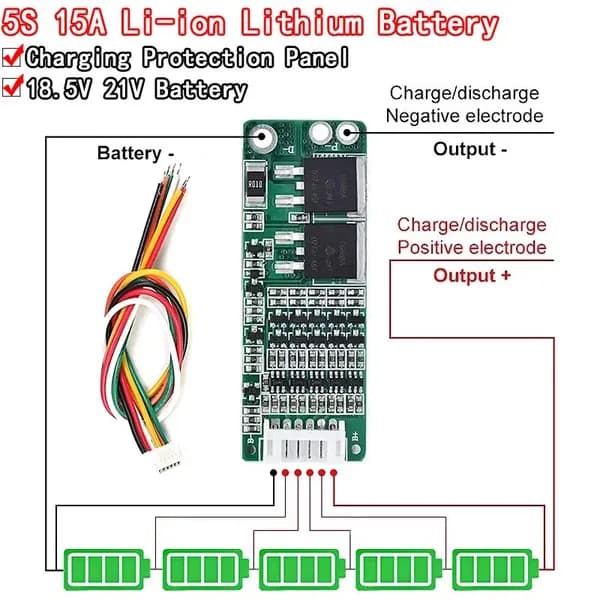 Высокое качество 1ШТ 5S 15A Литий-ионный Аккумулятор BMS 18650 Плата Защиты Зарядного Устройства 18V 21V Схема Защиты ячейки