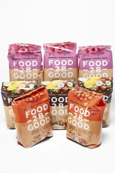 Гранола foodtobegood Ассорти 3х вкусов 250г х 8шт / Мюсли запеченные