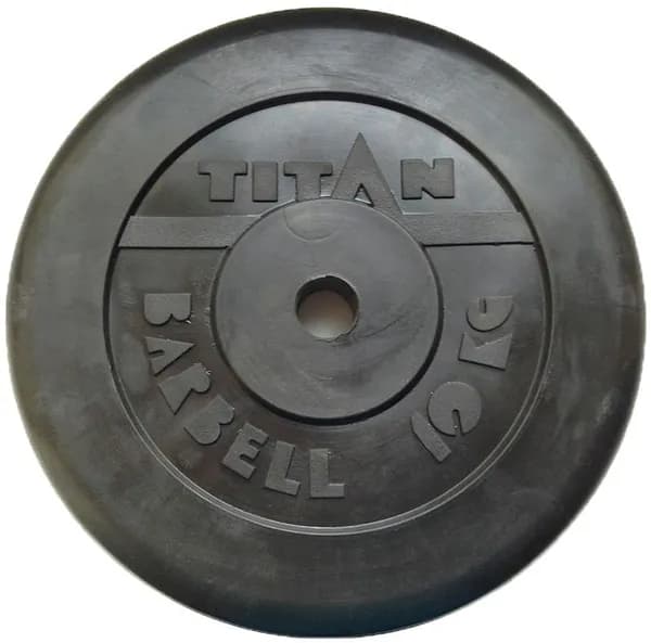 Диск Barbell обрезиненный черный 10 кг 51 мм