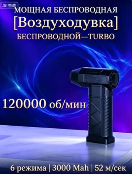 Эксклюзивный турбовентилятор с аккумулятором, применяемый как пылесос, для компьютерной техники, в пассивном режиме эксплуатируется портативная ветродуйка-1