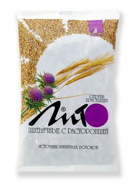 Отруби Лито хрустящие расторопша, кальций, 200г