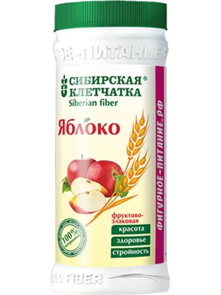 Пшеничная клетчатка "Яблоко" 280 гр., Сибирская клетчатка