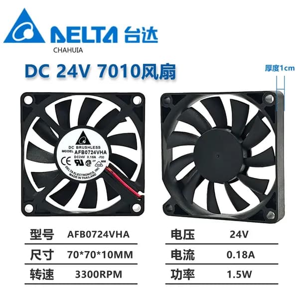 Delta 3cm 4cm 5cm 7cm 8cm 5V 12V 24v Бесшумный ультратонкий, вентилятор охлаждения
