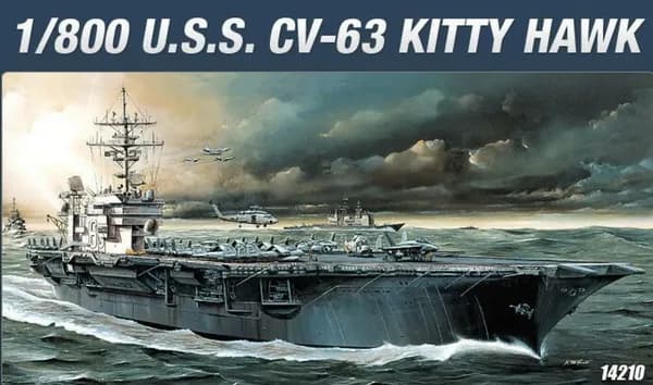 Сборная модель Academy USS Kitty Hawk 14210-1, масштаб 1/800