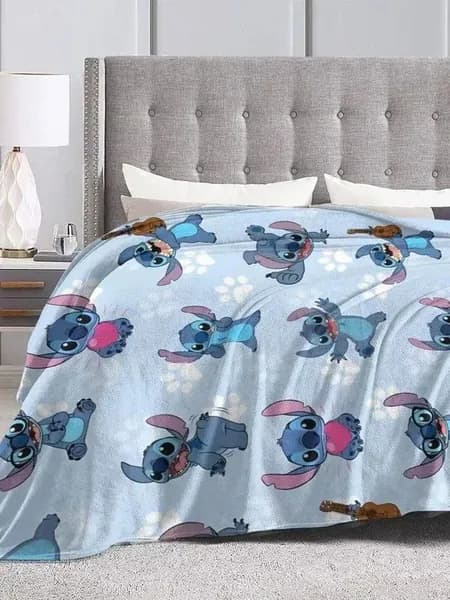 Плед с фотопринтом Lilo and Stitch Пледы Лило и Стич , Фланель, 100 см х 75 см