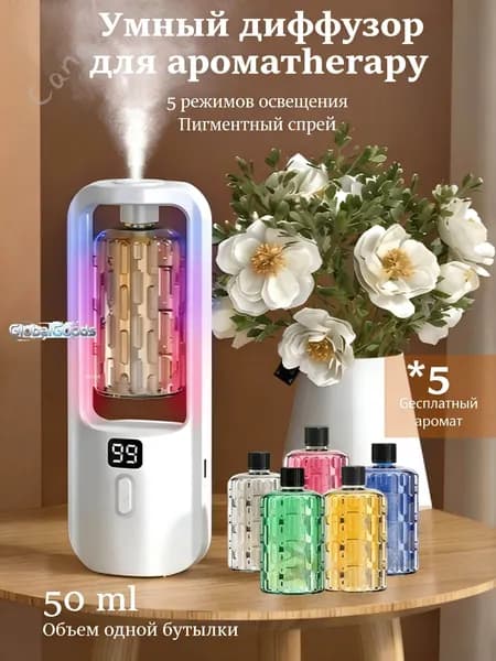 Аромадиффузор ультразвуковой ароматический диффузор, белый