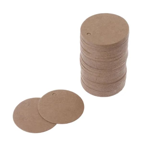 Круглые бирки из крафт-бумаги