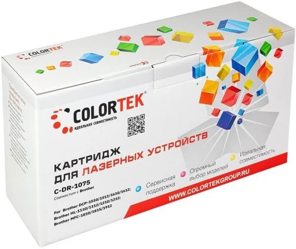 Фотобарабан для принтера Colortek DR-1075, 10000 стр, для Brother, черный (HQ-DR1075)