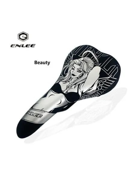 Седло велосипедное Enlee DS-20 Girl фитнесс/спорт, MTB, с принтом "девушка", унисекс.