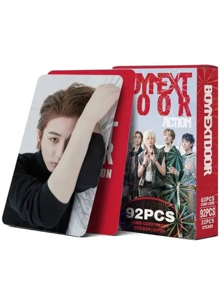 Карточки BOYNEXTDOOR. Набор карточек, стикеров кпоп БОЙНЕКСТДОР - THE ACTION, 60 карт + 32 стикера