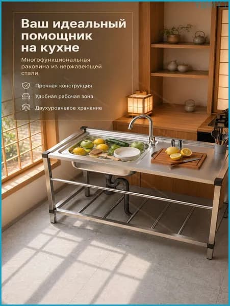 Садовая кухня,100х42х75см