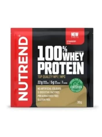 Nutrend протеин 100 WHEY 30g Цвет:Клубника;Размер:30g