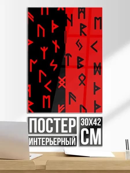 Постер на стену Руны