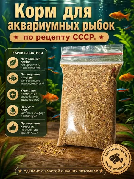 Корм для аквариумных рыбок по рецепту СССР