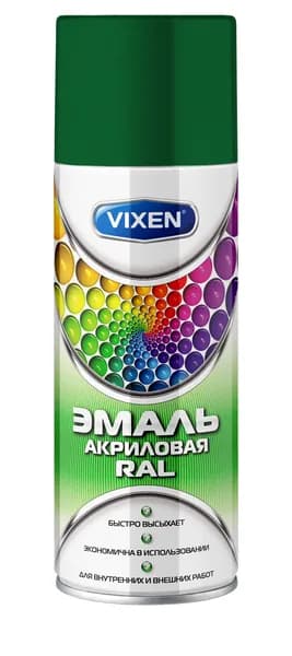 Эмаль ASTROHIM VIXEN VX36002 акриловая RAL, лиственно-зеленый (RAL 6002)