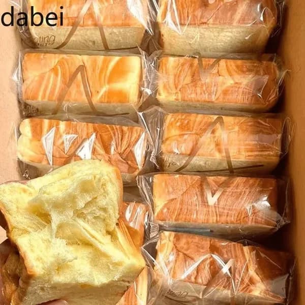 Толстый тост, молочный хлеб, мягкий, ароматный, порционная упаковка