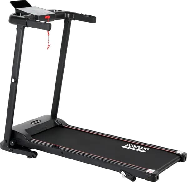Электрическая беговая дорожка Sundays Fitness ES-T4004, 12 программ, черная