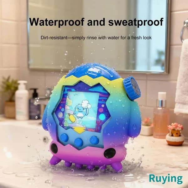 Силиконовый чехол для Tamagotchi Paradise: розово-фиолетовый, противоударный, водонепроницаемый